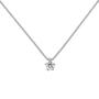 Collier Kette mit Anh�nger 585 Wei�gold 1 Diamant Brillant 0,15 ct. 45 cm