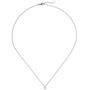 Collier Kette mit Anh�nger 585 Wei�gold 1 Diamant Brillant 0,50 ct. 45 cm