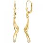 Ohrh�nger 375 Gelbgold matt 2 Zirkonia Ohrringe Boutons Goldohrringe 