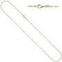 Figarokette 585 Gelbgold diamantiert 1,7 mm 50 cm Halskette Goldkette