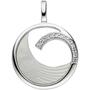 Anh�nger 925 Sterling Silber 12 Zirkonia 1 Perlmutt Einlage 