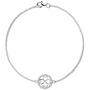 Armband Kleeblatt 925 Sterling Silber 28 Zirkonia 19 cm Gl�cksbringer 