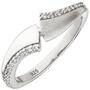 Damen Ring 925 Sterling Silber 24 Zirkonia, 5,5 mm breit (Gr��e: 56) 