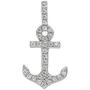 Anh�nger Anker 925 Sterling Silber 32 Zirkonia Ankeranh�nger 
