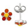 Kinder Ohrstecker Blume 925 Sterling Silber Ohrringe Kinderohrringe 