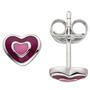 Kinder Ohrstecker Herz 925 Sterling Silber Ohrringe Kinderohrringe 