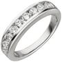 Damen Ring 925 Sterling Silber 9 Zirkonia Silberring (Gr��e: 52) 