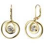 Ohrh�nger 925 Sterling Silber gold vergoldet 2 Zirkonia Ohrringe Boutons 