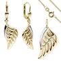Schmuck-Set Fl�gel Engelsfl�gel 333 Gold Gelbgold bicolor mit Kette 42 cm