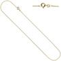 Schmuck-Set 333 Gold Gelbgold Perlen Zirkonia Ohrringe und Kette 45 cm