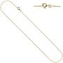 Schmuck-Set 333 Gold Gelbgold mit Zirkonia Ohrringe und Kette 42 cm