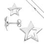 Kinder Schmuck-Set Stern 925 Sterling Silber mit Zirkonia und Kette 42 cm
