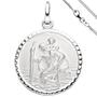Anh�nger Schutzpatron Christopherus 925 Sterling Silber mit Kette 42 cm