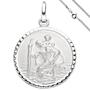 Anh�nger Schutzpatron Christopherus 925 Sterling Silber mit Kette 50 cm