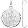 Anh�nger Schutzpatron Christopherus 925 Sterling Silber mit Kette 50 cm