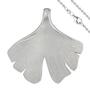 Anh�nger Ginko Ginkgo 925 Sterling Silber matt mit Kette 50 cm
