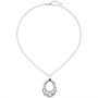 Collier Halskette Tropfen Anh�nger 925 Sterling Silber 45 cm Kette Silberkette