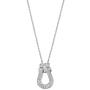 Collier mit Anh�nger 925 Sterling Silber 64 Zirkonia 45 cm Silberkette Karabiner