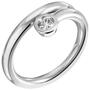 Damen Ring 925 Sterling Silber 1 Zirkonia, 9 mm breit (Gr��e: 52) 