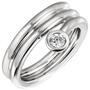 Damen Ring aus 925 Sterling Silber 1 Zirkonia 11,4 mm breit (Gr��e: 52) 