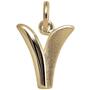 Anh�nger Buchstabe V 375 Gold Gelbgold Buchstabenanh�nger 