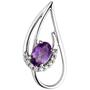 Anh�nger 333 Gold Wei�gold 9 Zirkonia 1 Amethyst lila violett GoldAnh�nger 
