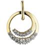 Anh�nger rund 333 Gold Gelbgold bicolor 13 Zirkonia GoldAnh�nger 