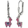Kinder Ohrh�nger Lama pink 925 Sterling Silber Ohrringe Kinderohrringe 