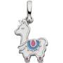 Kinder Anh�nger Lama 925 Sterling Silber bunt lackiert 