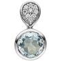 Anh�nger 925 Silber 1 Blautopas hellblau blau 9 Zirkonia 
