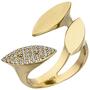 Damen Ring offen 333 Gelbgold 40 Zirkonia Goldring (Gr��e: 52) 