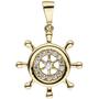 Anh�nger Steuer Steuerrad 333 Gold Gelbgold 15 Zirkonia Goldanh�nger 