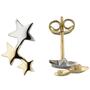 Ohrstecker Sterne 333 Gold Gelbgold bicolor Ohrringe Goldohrringe 
