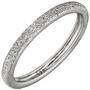 Damen Ring, schmal 925 Sterling Silber mit Struktur (Gr��e: 52) 
