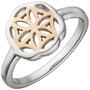 Damen Ring, 925 Sterling Silber bicolor (Gr��e: 56) 