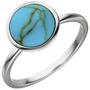 Damen Ring 925 Sterling Silber 1 T�rkis-Imitation (Gr��e: 50) 