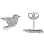Ohrstecker Vogel 925 Sterling Silber 34 Zirkonia Ohrringe Silberohrringe 