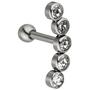 Helix-Piercing Edelstahl 5 Zirkonia 