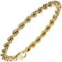 Kordelarmband 585 Gold Gelbgold 21 cm Armband, Goldarmband