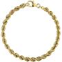 Kordelarmband 585 Gold Gelbgold 21 cm Armband, Goldarmband