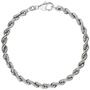 Kordelarmband 925 Sterling Silber massiv 19 cm Armband Silberarmband
