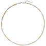 Collier Halskette 925 Sterling Silber bicolor vergoldet 49 cm Kette 