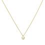 Collier Kettte mit Anh�nger 925 Silber vergoldet 1 Zirkonia 43 cm Kette 