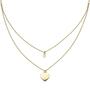 Collier Herz 925 Sterling Silber gold vergoldet 1 Zirkonia 44 cm 