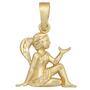 Anh�nger Sternzeichen Jungfrau 925 Sterling Silber gold vergoldet matt 