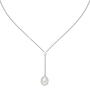Collier 925 Sterling Silber 1 S��wasser Perle 1 Zirkonia 45 cm Silberkette 