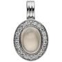 Anh�nger Einh�nger Oval 925 Sterling Silber 1 Rosenquarz 22 Zirkonia 