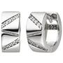 Creolen 925 Sterling Silber 20 Zirkonia Ohrringe Silbercreolen Silberohrringe 