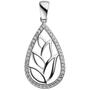 Anh�nger Tropfen 925 Sterling Silber 41 Zirkonia Silberanh�nger 