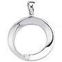 Anh�nger rund 925 Sterling Silber 1 Zirkonia Silberanh�nger 